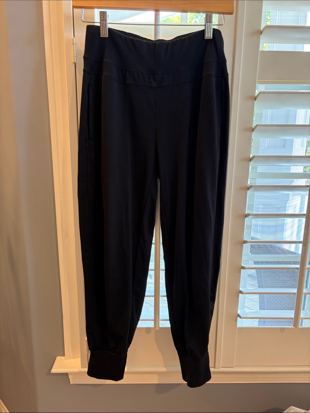 MPG Black Jogger Pants with Cuffed Ankles